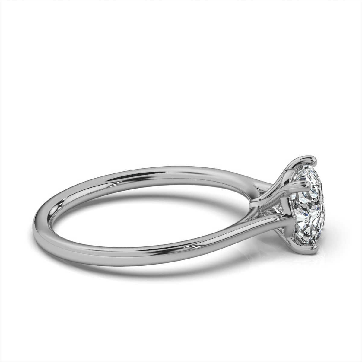 14K White Gold Yvette Solitaire Ring 