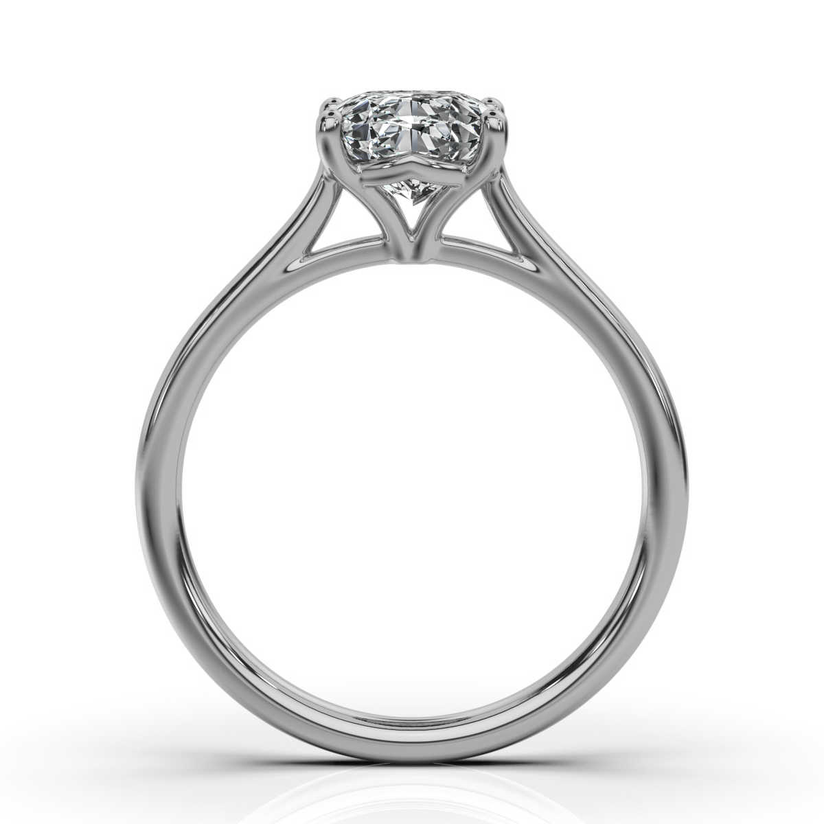 14K White Gold Yvette Solitaire Ring 