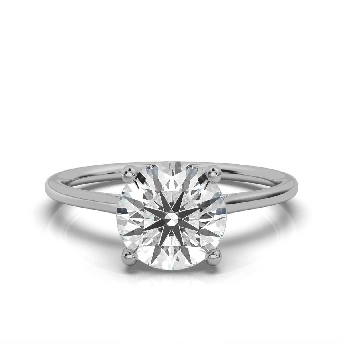 14K White Gold Sokly Hidden Halo Lab Grown Diamond Ring (1/10 ct. tw)
