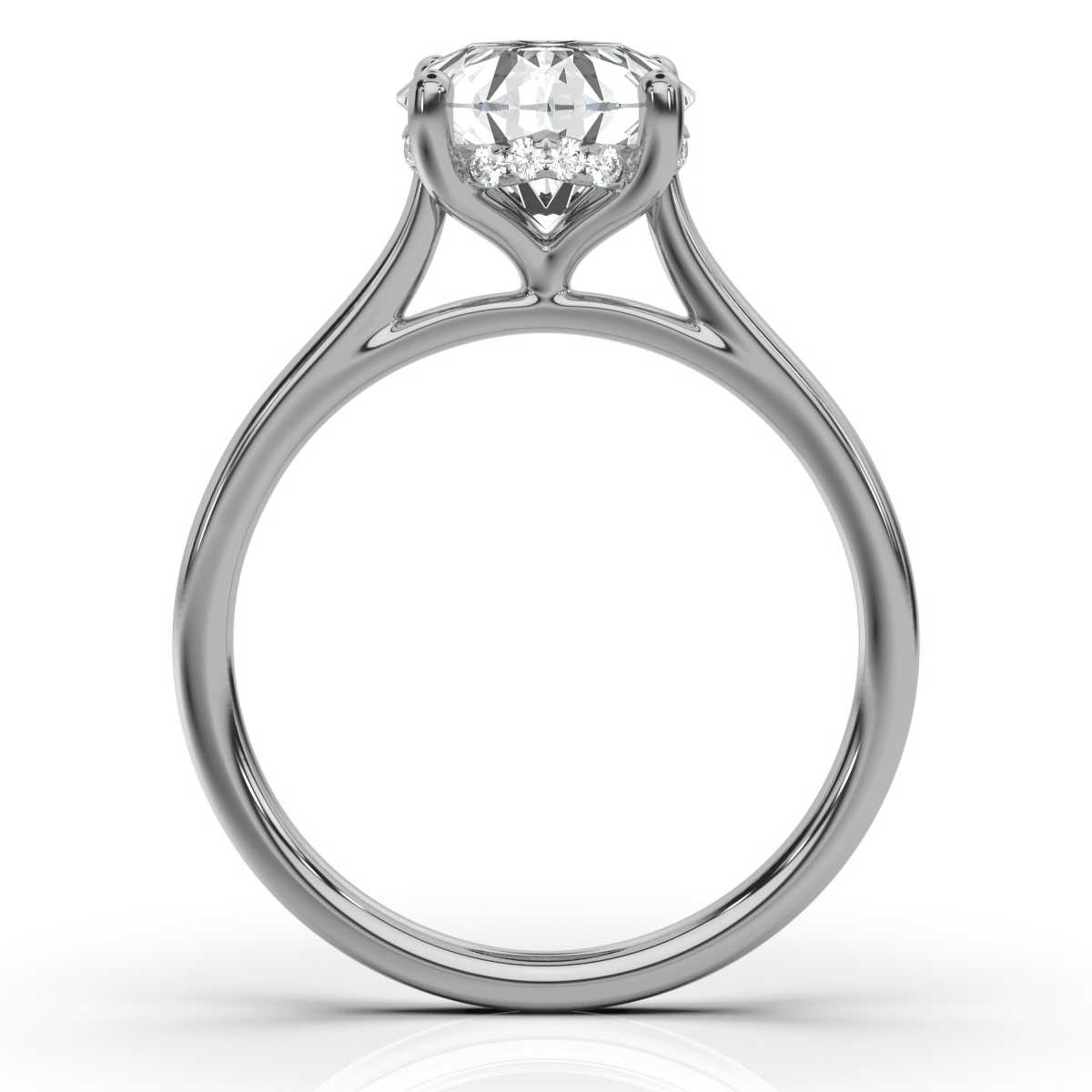 14K White Gold Sokly Hidden Halo Lab Grown Diamond Ring (1/10 ct. tw)