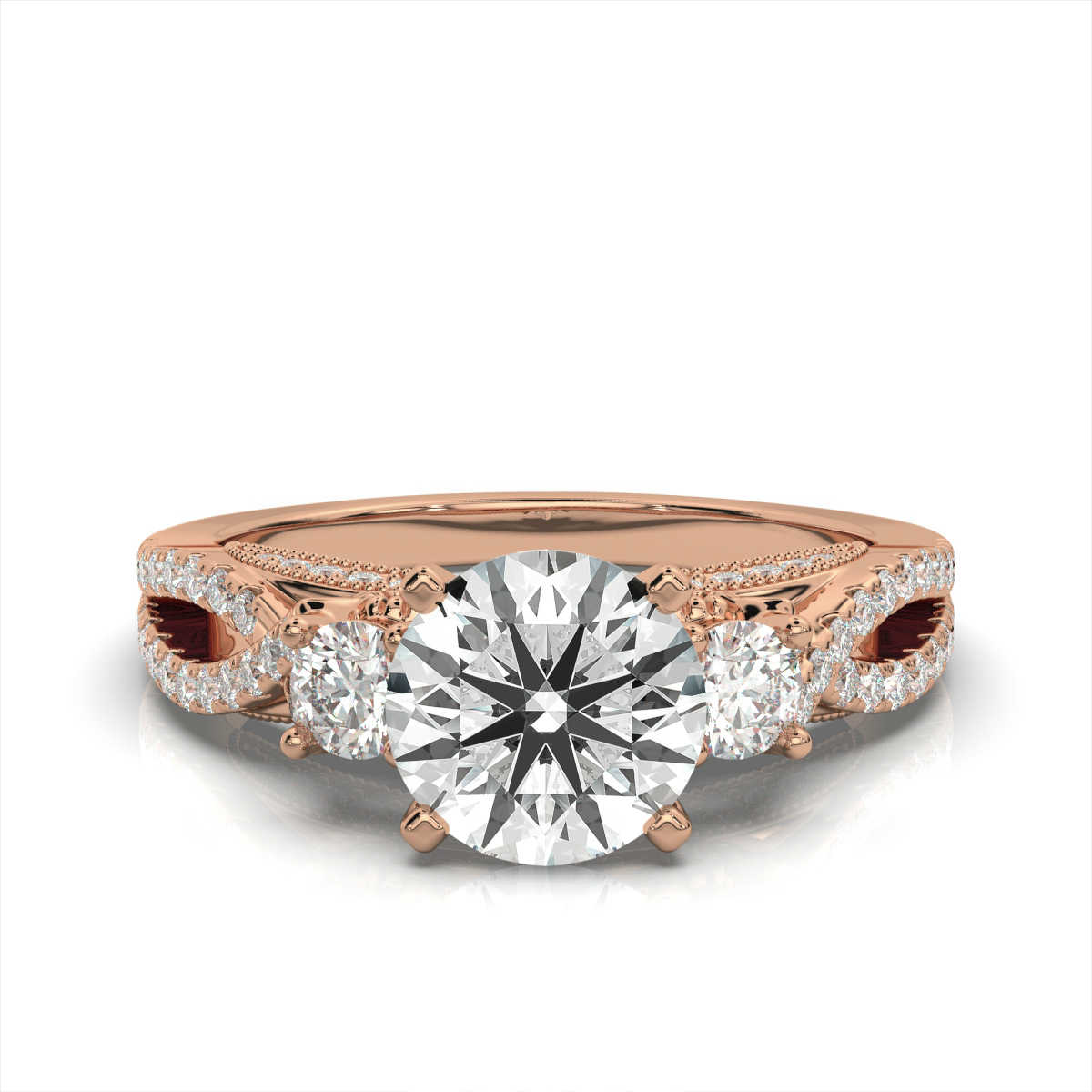 14K Rose Gold Eve Lab Grown Diamond Ring (2/3 ct. tw)