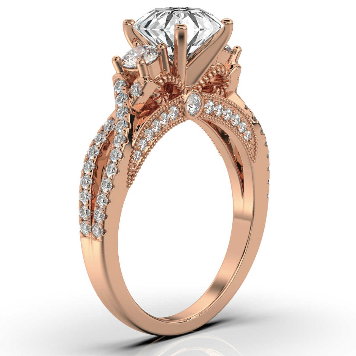 14K Rose Gold Eve Lab Grown Diamond Ring (2/3 ct. tw)