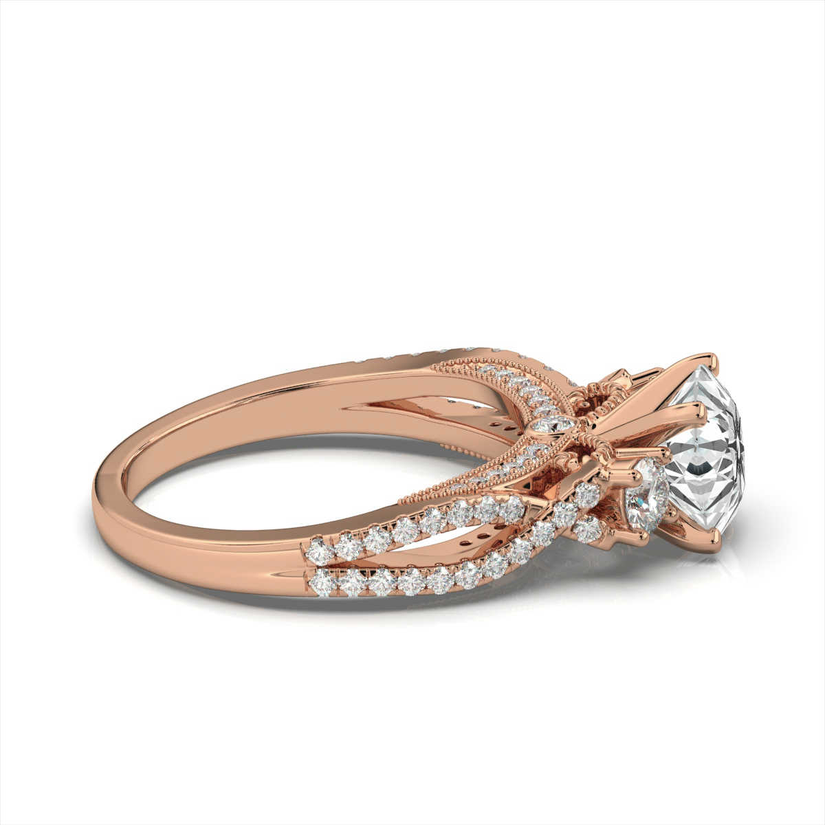 14K Rose Gold Eve Lab Grown Diamond Ring (2/3 ct. tw)