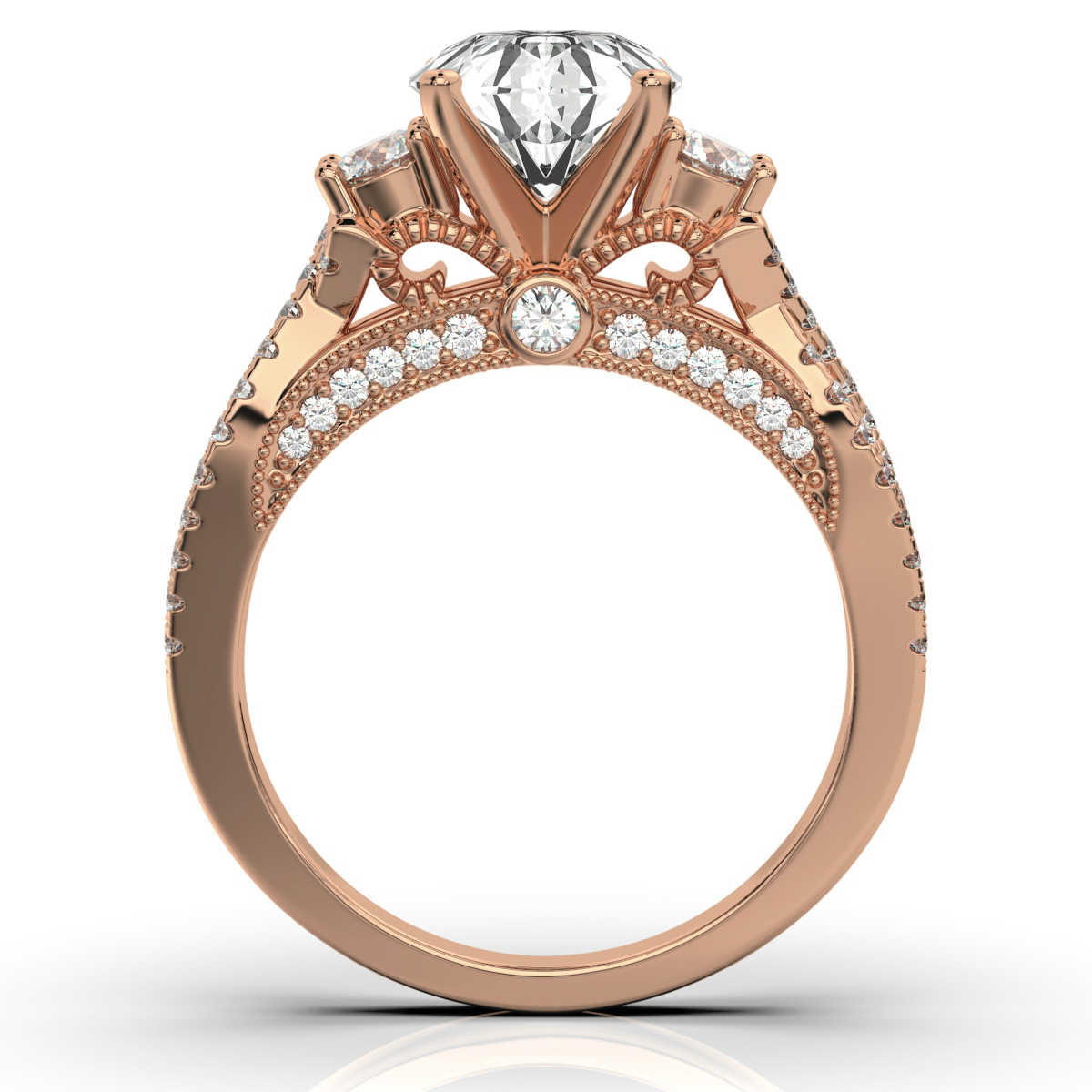 14K Rose Gold Eve Lab Grown Diamond Ring (2/3 ct. tw)