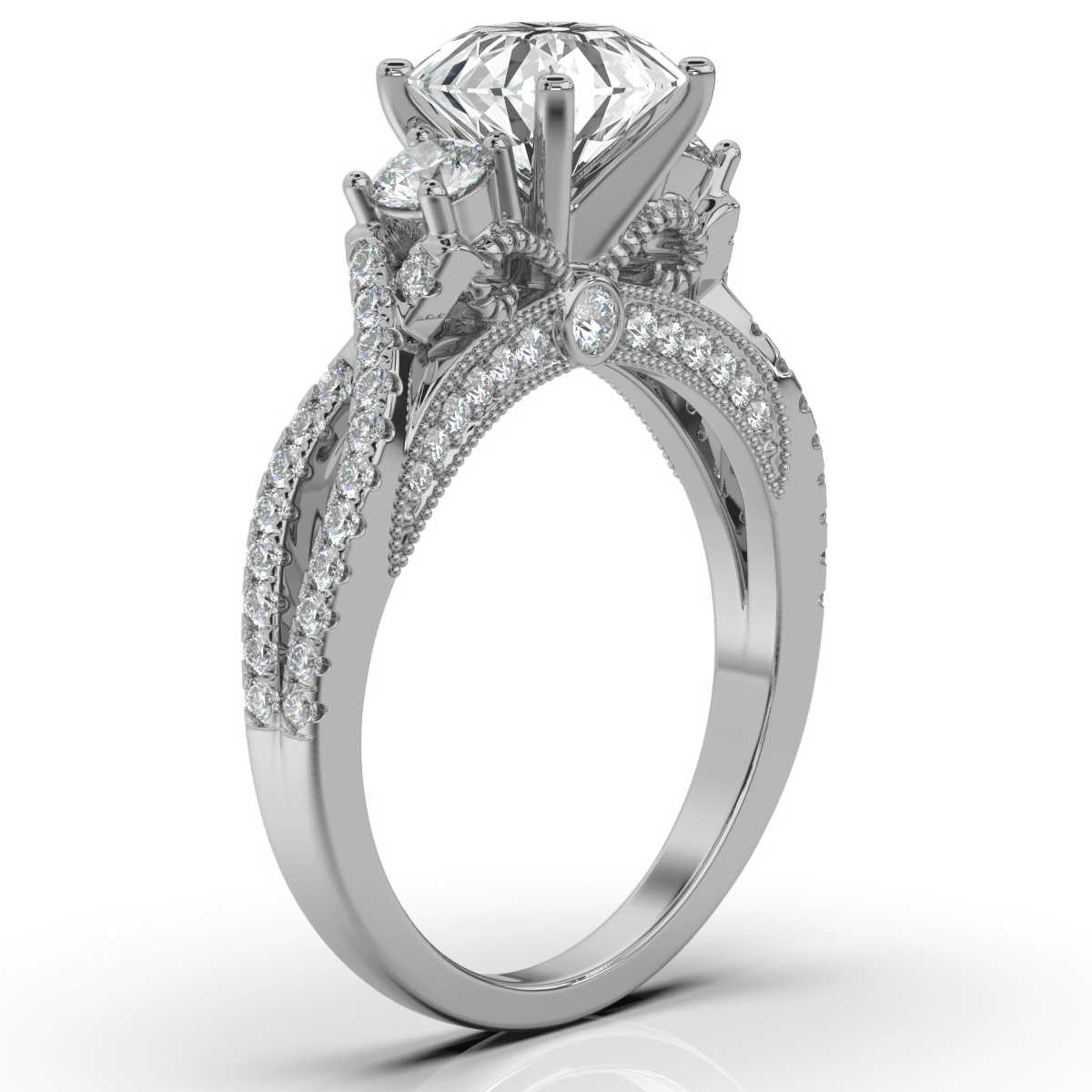 14K White Gold Eve Lab Grown Diamond Ring (2/3 ct. tw)