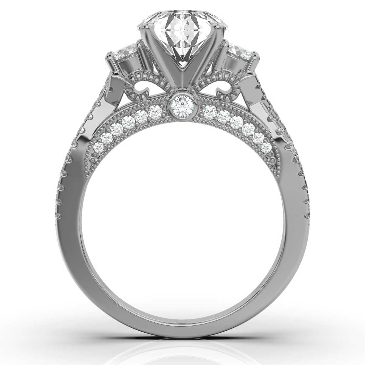 14K White Gold Eve Lab Grown Diamond Ring (2/3 ct. tw)