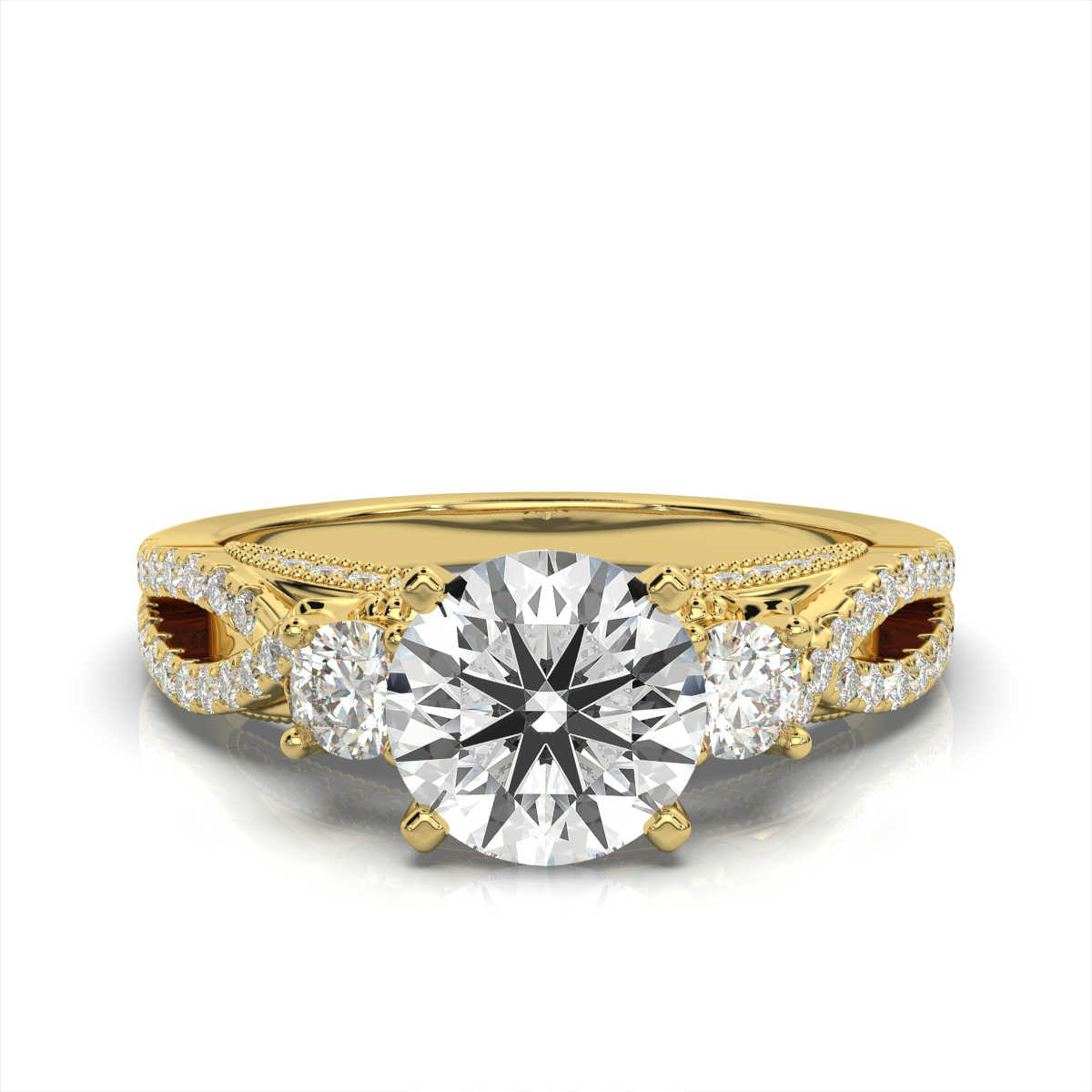 14K Yellow Gold Eve Lab Grown Diamond Ring (2/3 ct. tw)