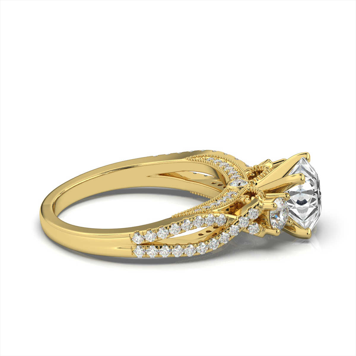 14K Yellow Gold Eve Lab Grown Diamond Ring (2/3 ct. tw)