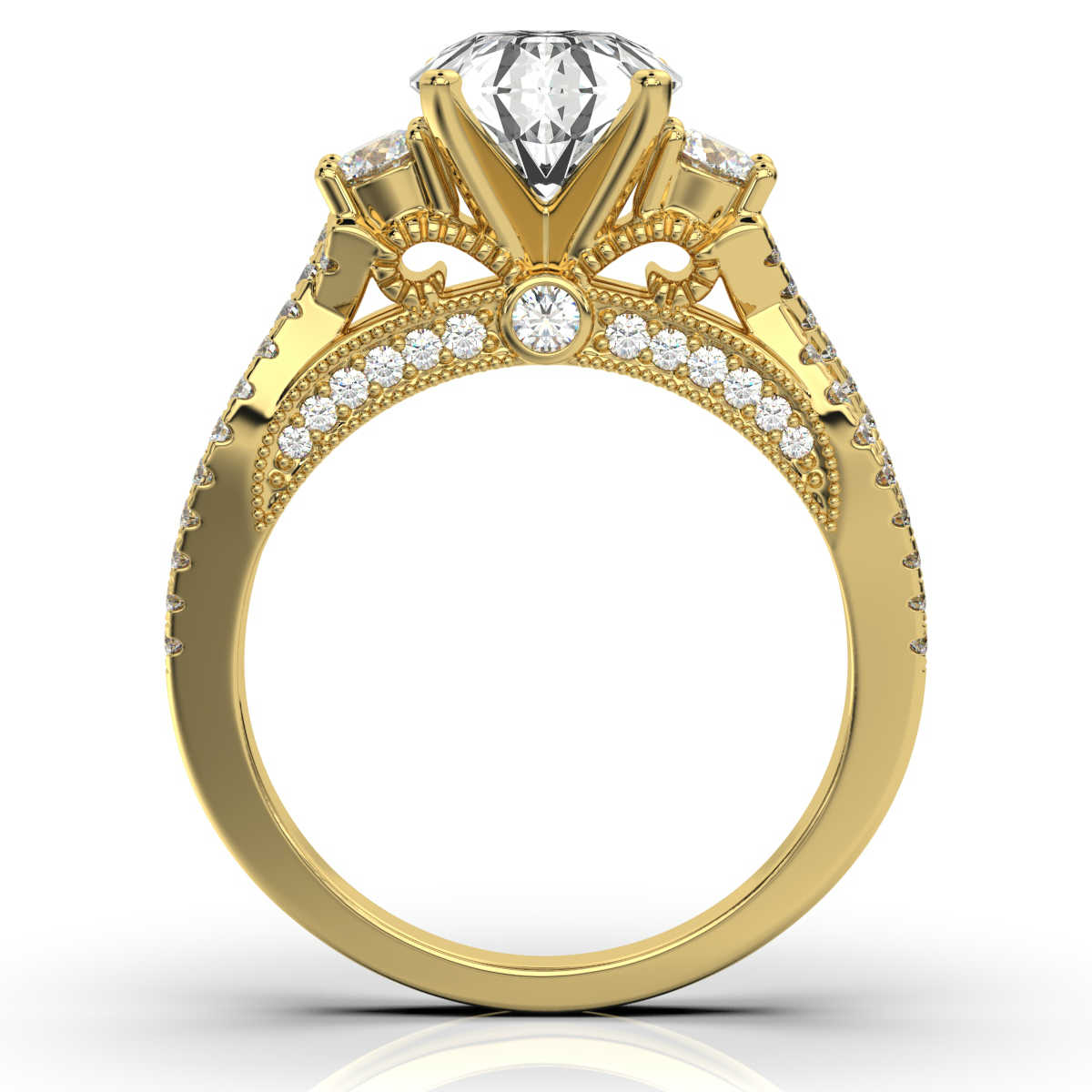 14K Yellow Gold Eve Lab Grown Diamond Ring (2/3 ct. tw)