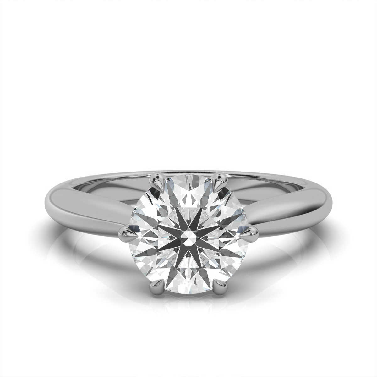 14K White Gold Brooke Solitaire Ring 