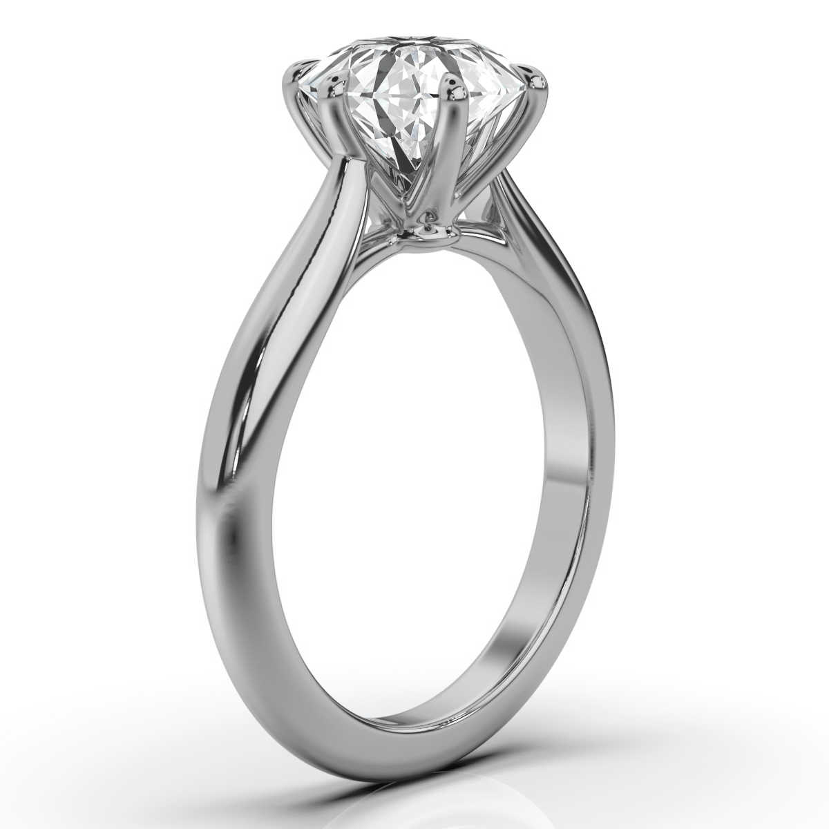 14K White Gold Brooke Solitaire Ring 