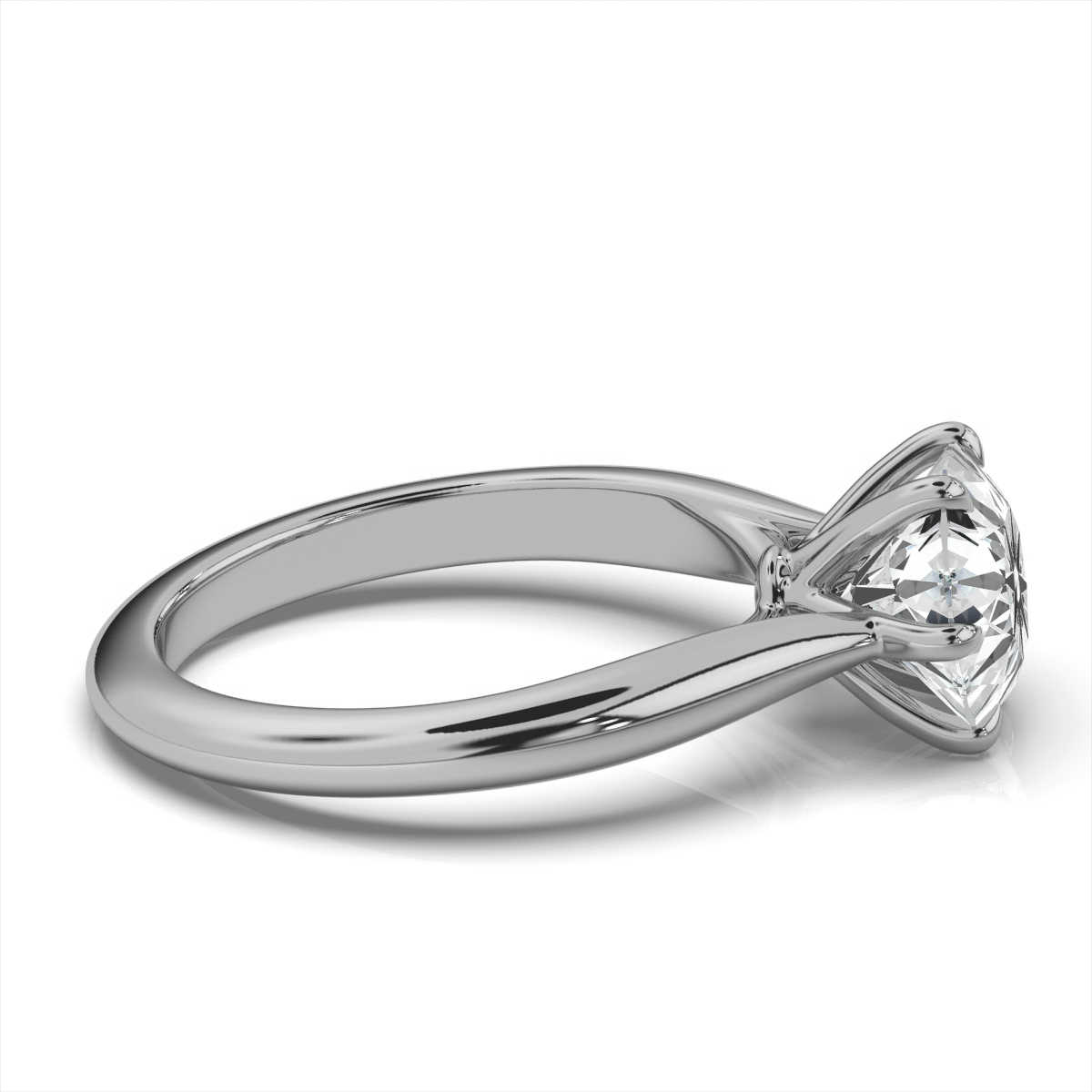 14K White Gold Brooke Solitaire Ring 