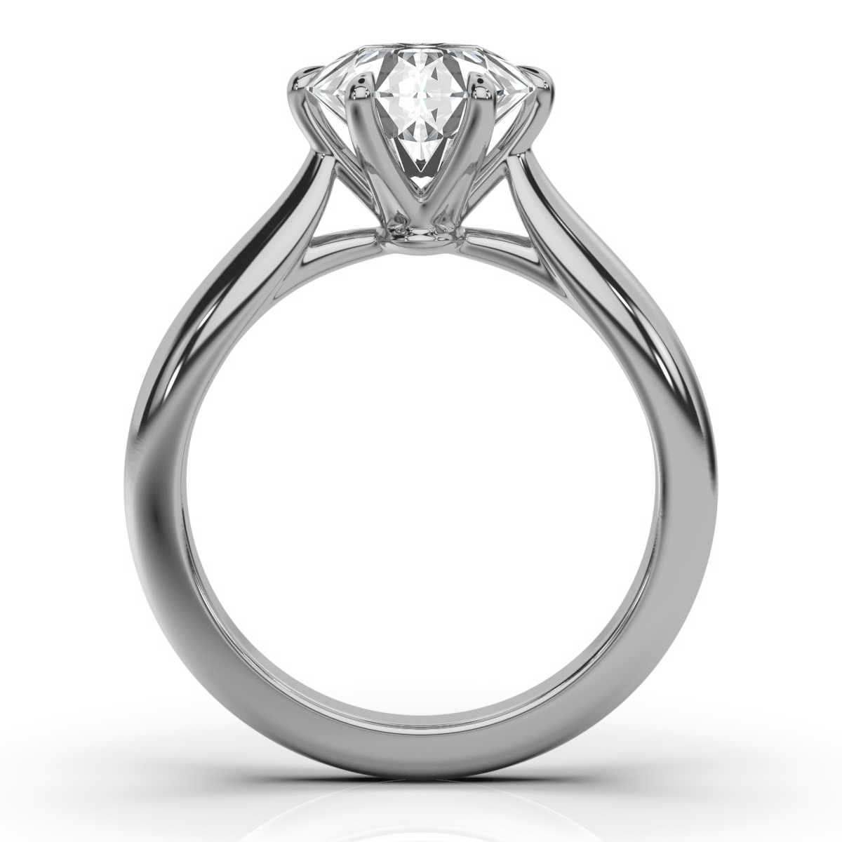 14K White Gold Brooke Solitaire Ring 