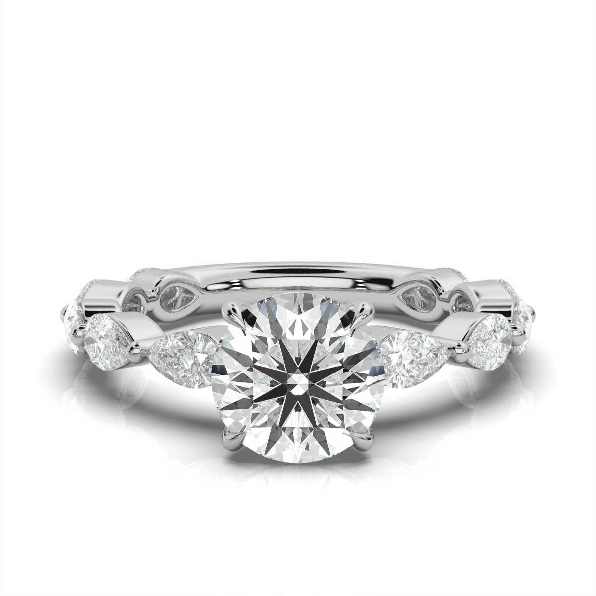 14K White Gold Jenni Hidden Halo Lab Grown Diamond Ring (1 4/5 ct. tw)