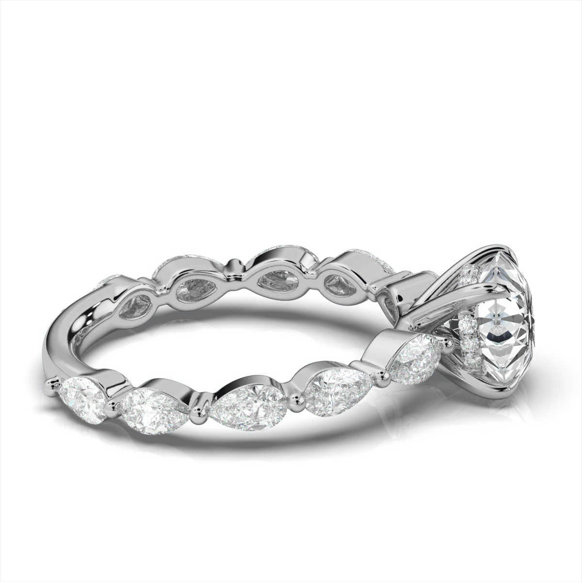 14K White Gold Jenni Hidden Halo Lab Grown Diamond Ring (1 4/5 ct. tw)