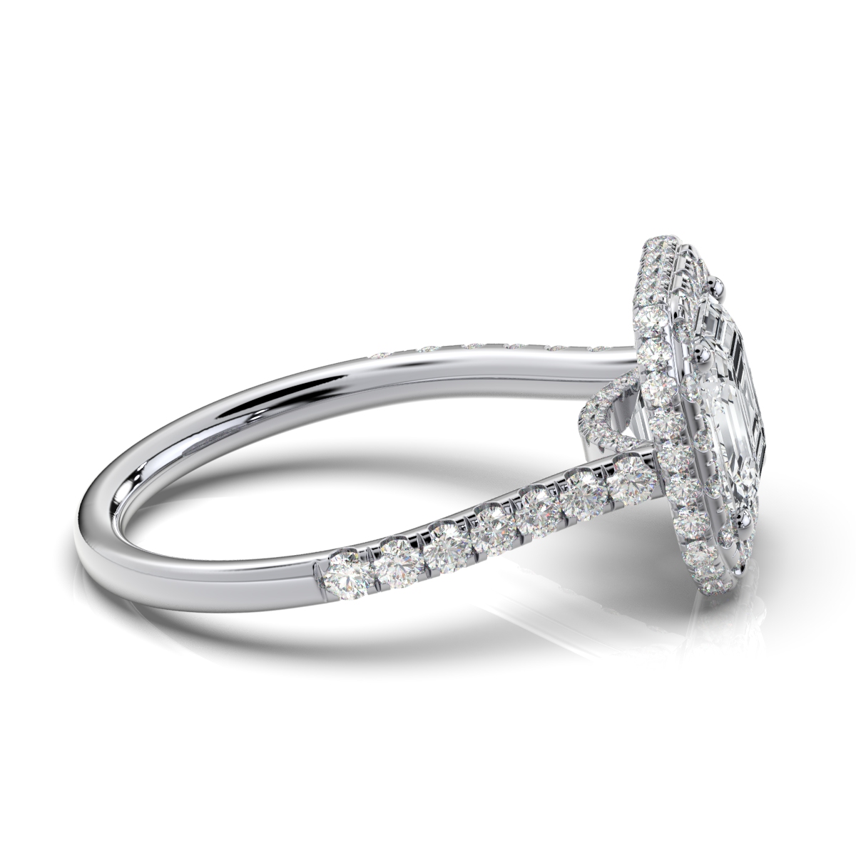 14K White Gold Kara Hidden Halo Lab Grown Diamond Ring (1 ct. tw)