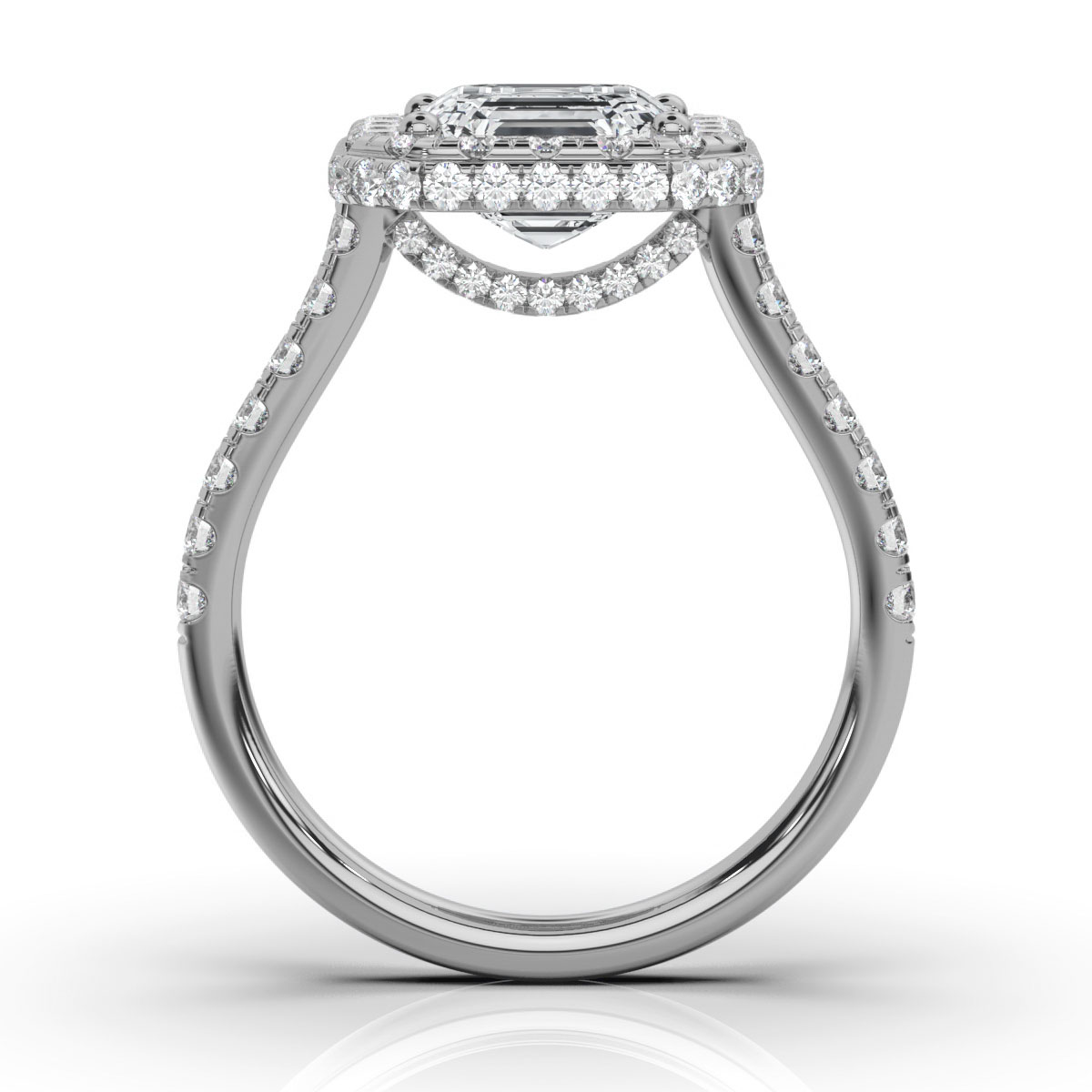 14K White Gold Kara Hidden Halo Lab Grown Diamond Ring (1 ct. tw)