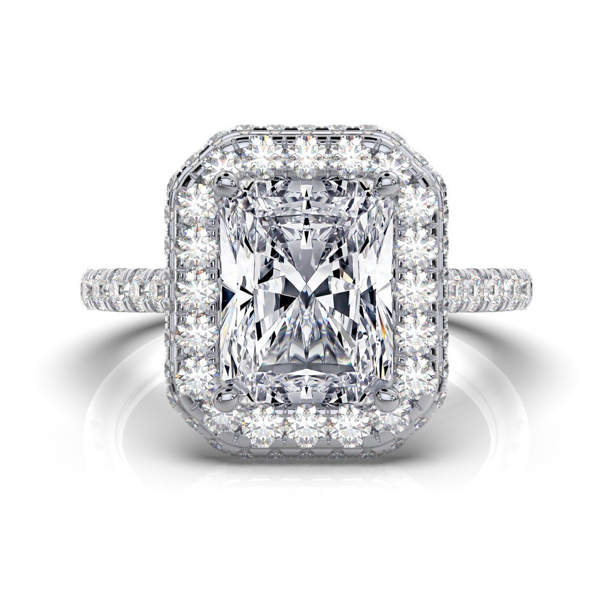 14K White Gold Kara Hidden Halo Lab Grown Diamond Ring (1 ct. tw)