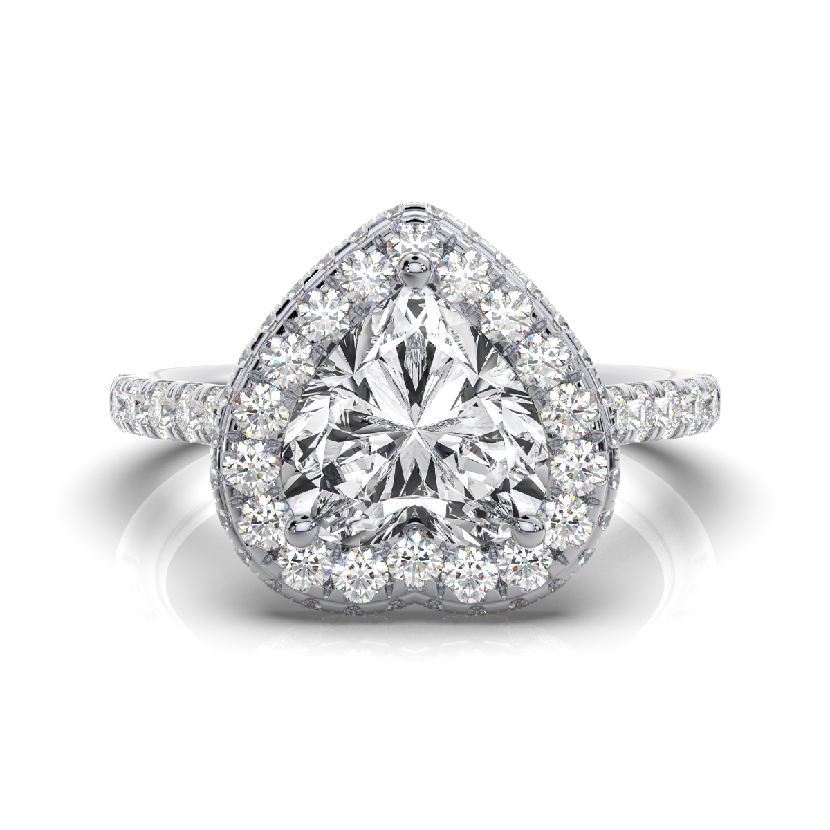 14K White Gold Kara Hidden Halo Lab Grown Diamond Ring (1 ct. tw)