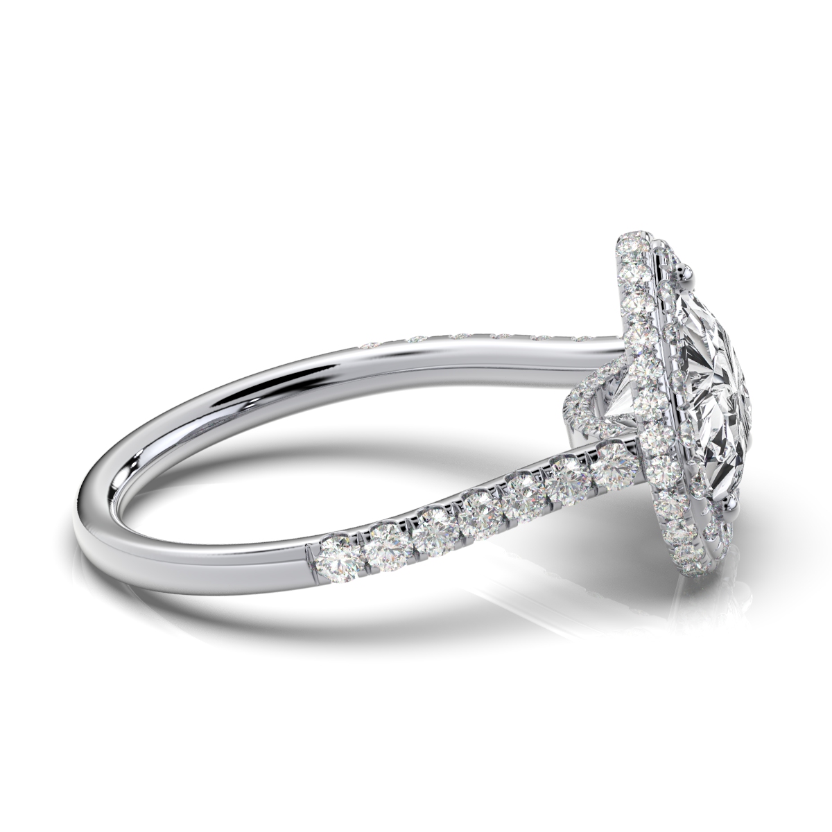 14K White Gold Kara Hidden Halo Lab Grown Diamond Ring (1 ct. tw)