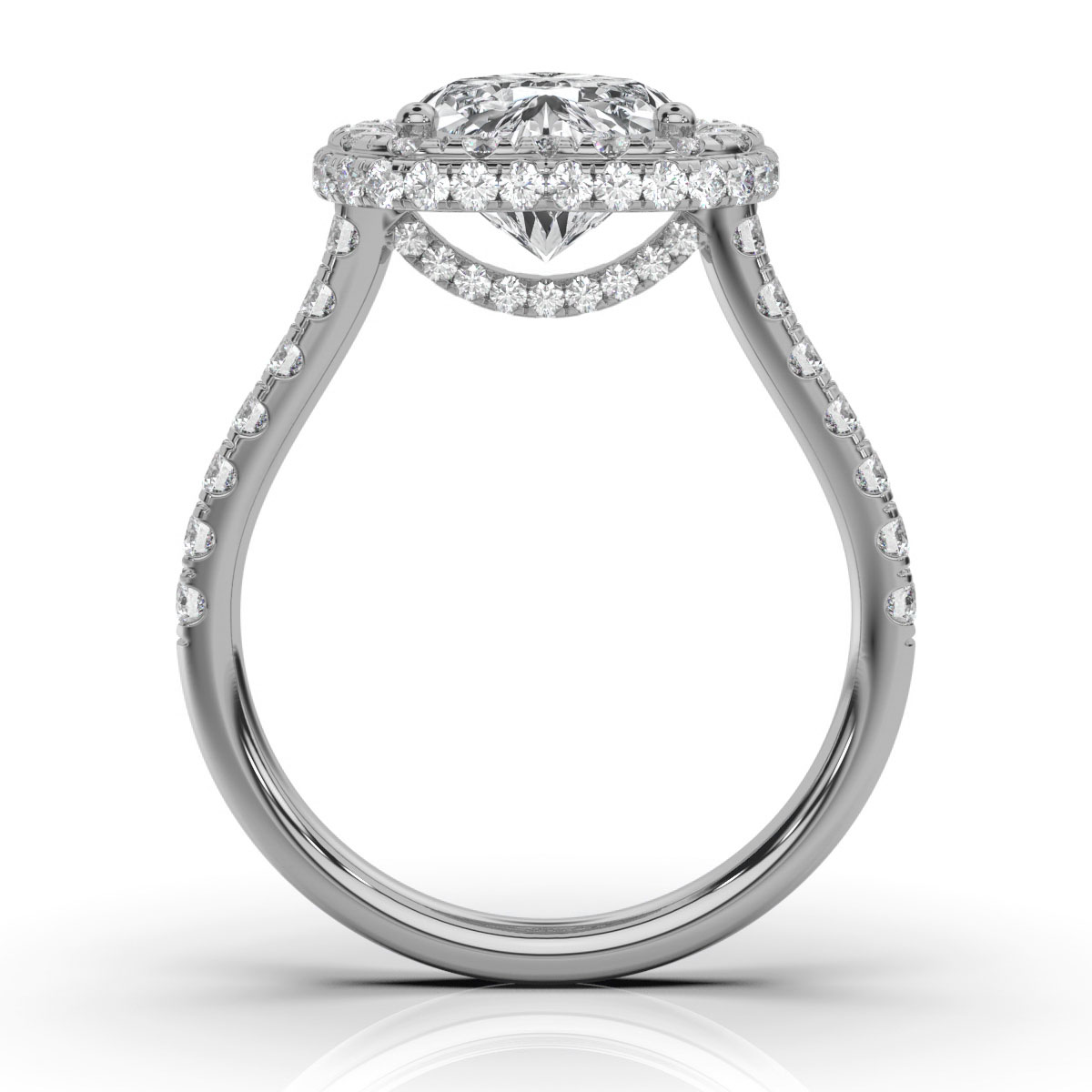14K White Gold Kara Hidden Halo Lab Grown Diamond Ring (1 ct. tw)