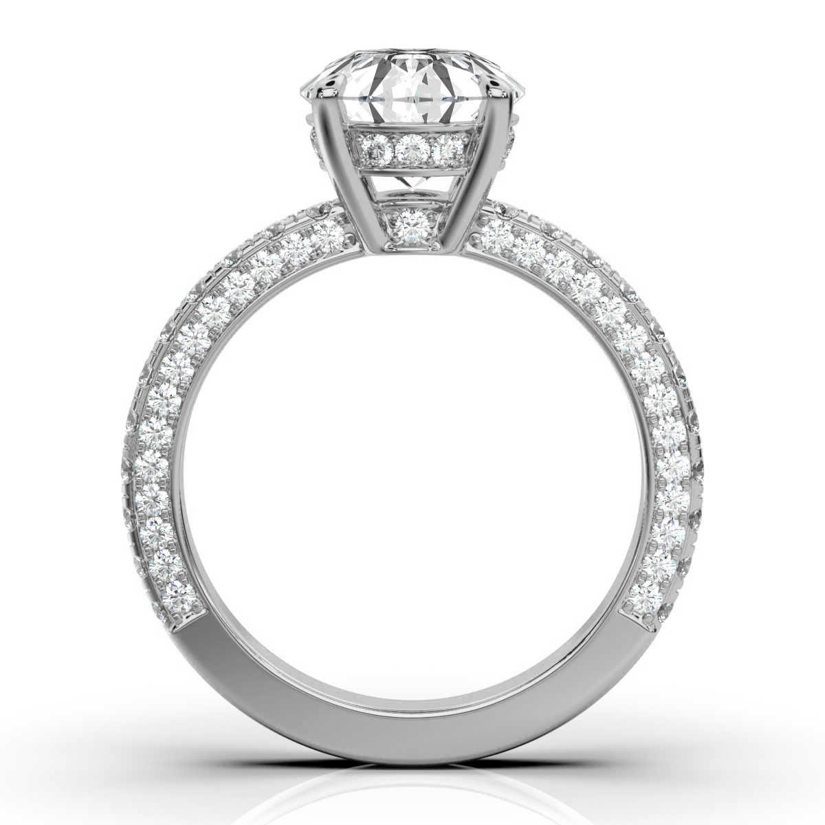 14K White Gold Warin Hidden Halo Lab Grown Diamond Ring (1 1/20 ct. tw)