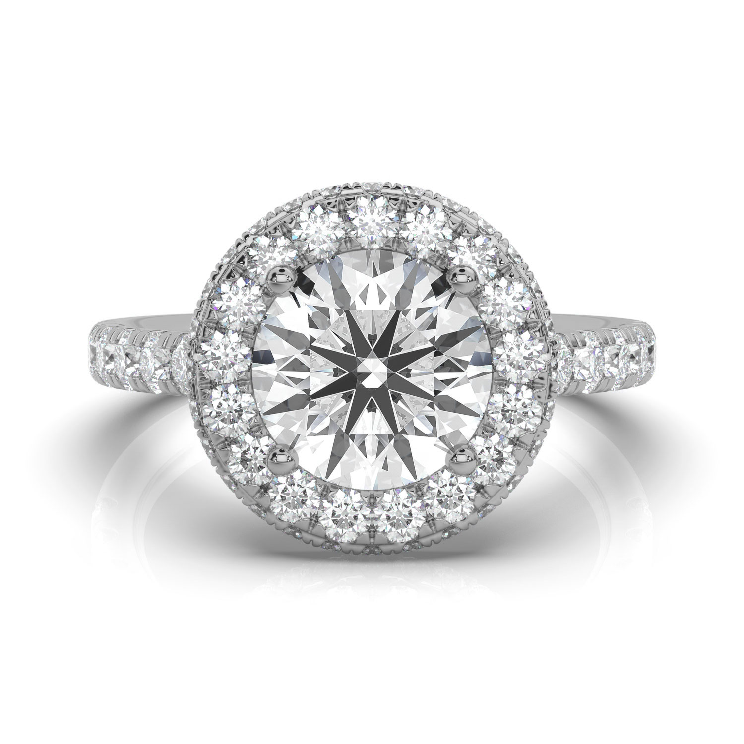 14K White Gold Anne Hidden Halo Lab Grown Diamond Ring (1 ct. tw)