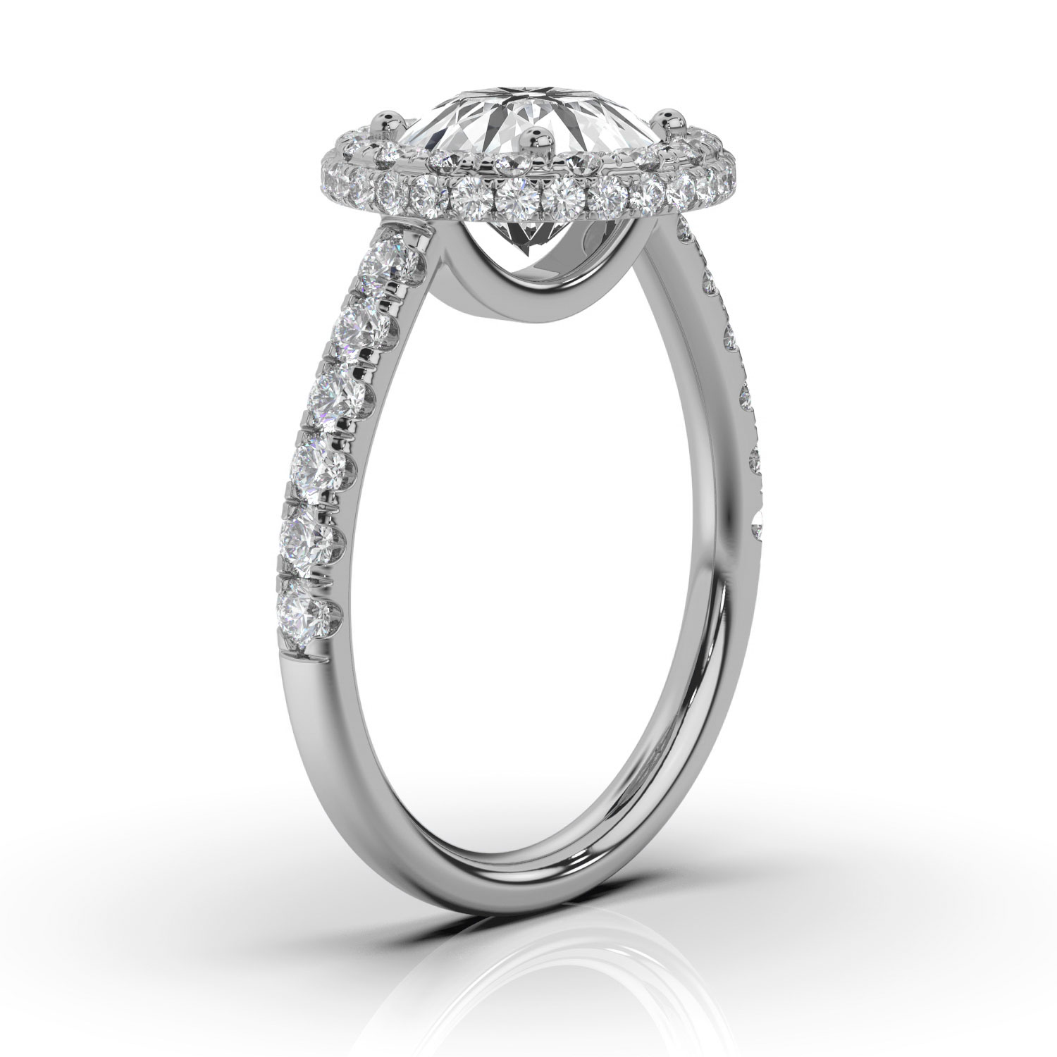 14K White Gold Anne Hidden Halo Lab Grown Diamond Ring (1 ct. tw)