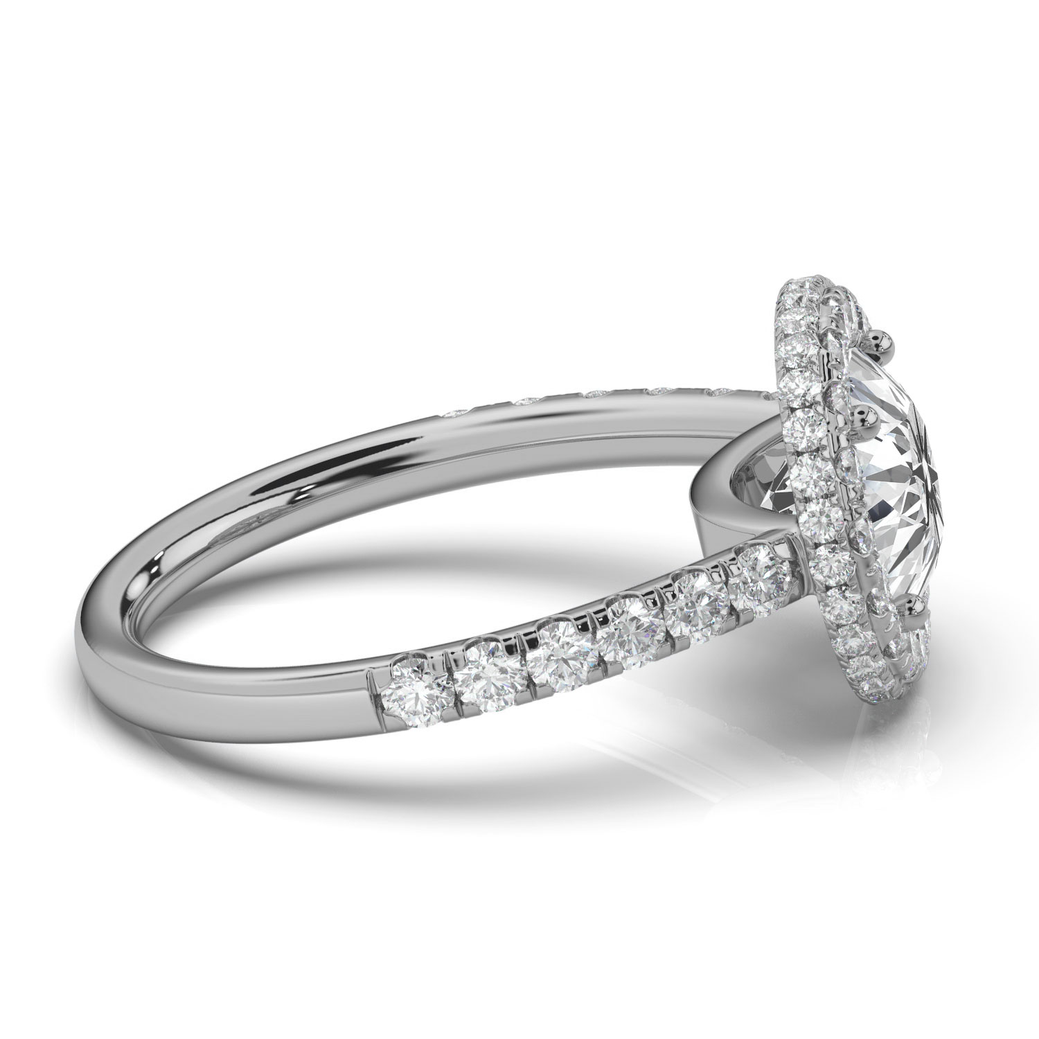 14K White Gold Anne Hidden Halo Lab Grown Diamond Ring (1 ct. tw)
