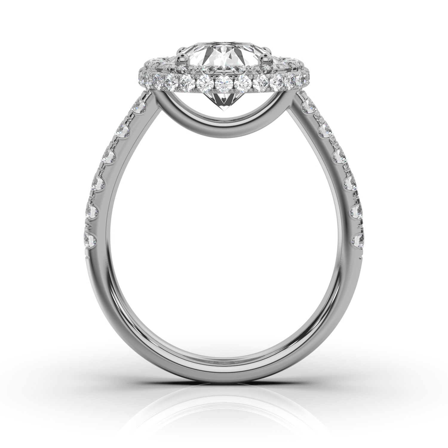 14K White Gold Anne Hidden Halo Lab Grown Diamond Ring (1 ct. tw)