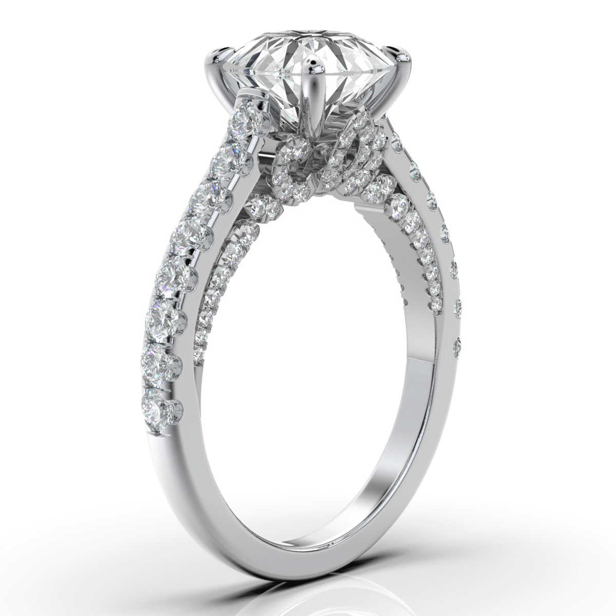 14K White Gold Clarisa Hidden Accent Lab Grown Diamond Ring (2/3 ct. tw)