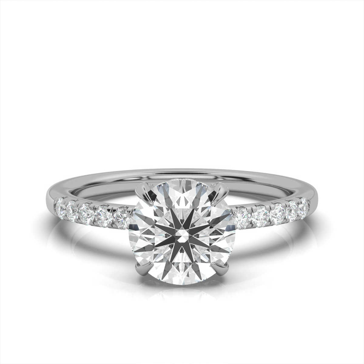 14K White Gold Jeannette Hidden Halo Lab Grown Diamond Ring (1/4 ct. tw)