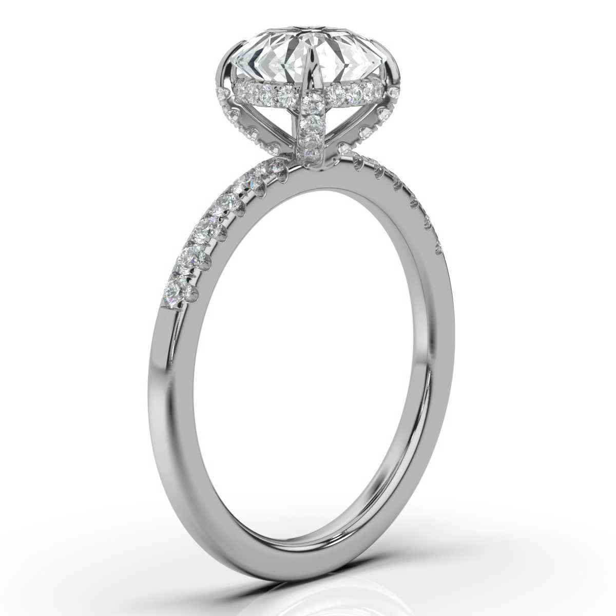 14K White Gold Jeannette Hidden Halo Lab Grown Diamond Ring (1/4 ct. tw)