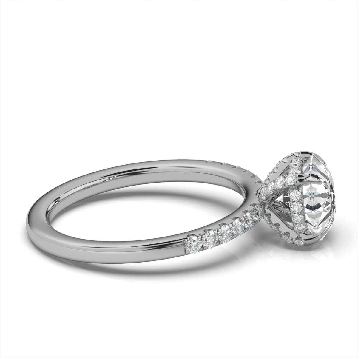 14K White Gold Jeannette Hidden Halo Lab Grown Diamond Ring (1/4 ct. tw)