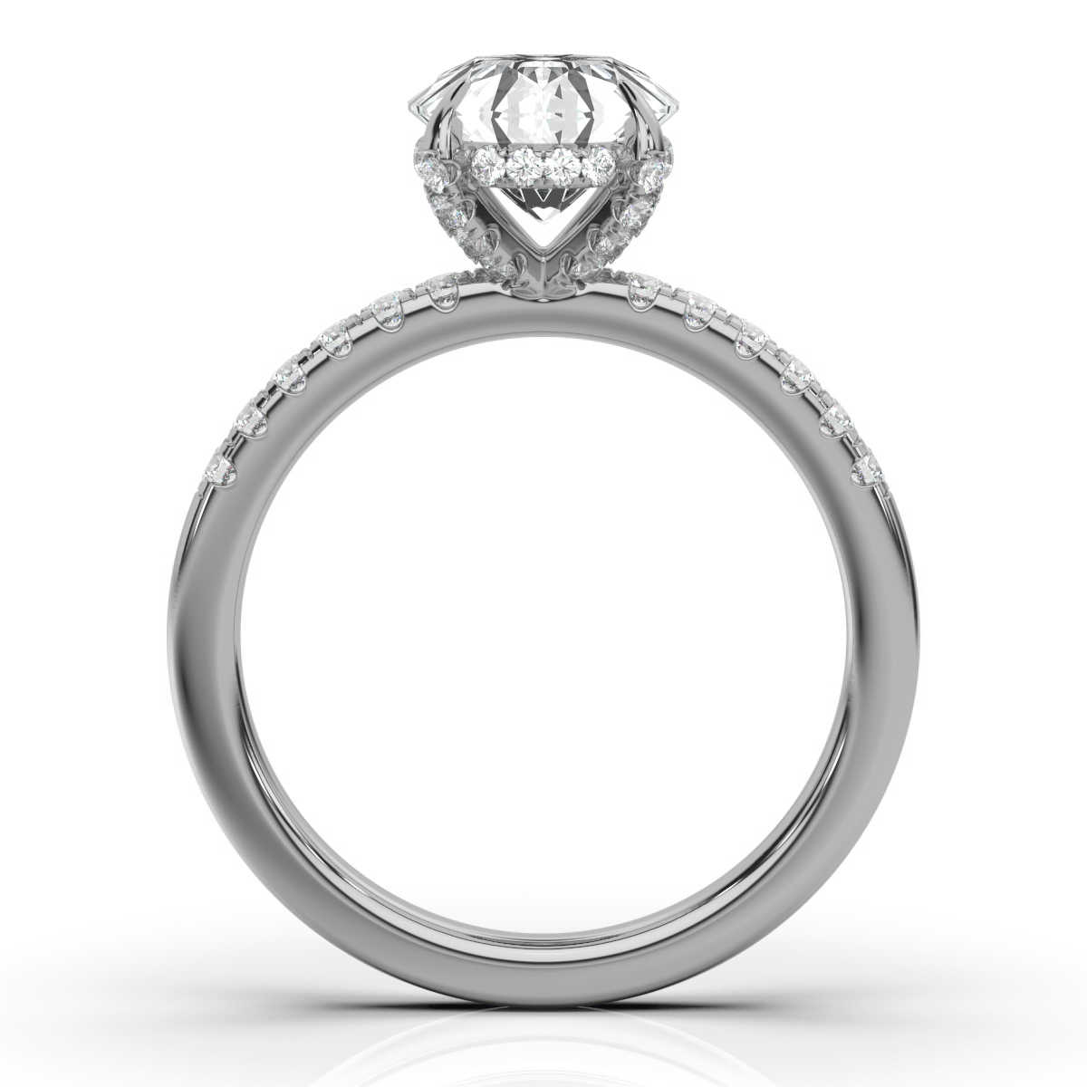 14K White Gold Jeannette Hidden Halo Lab Grown Diamond Ring (1/4 ct. tw)