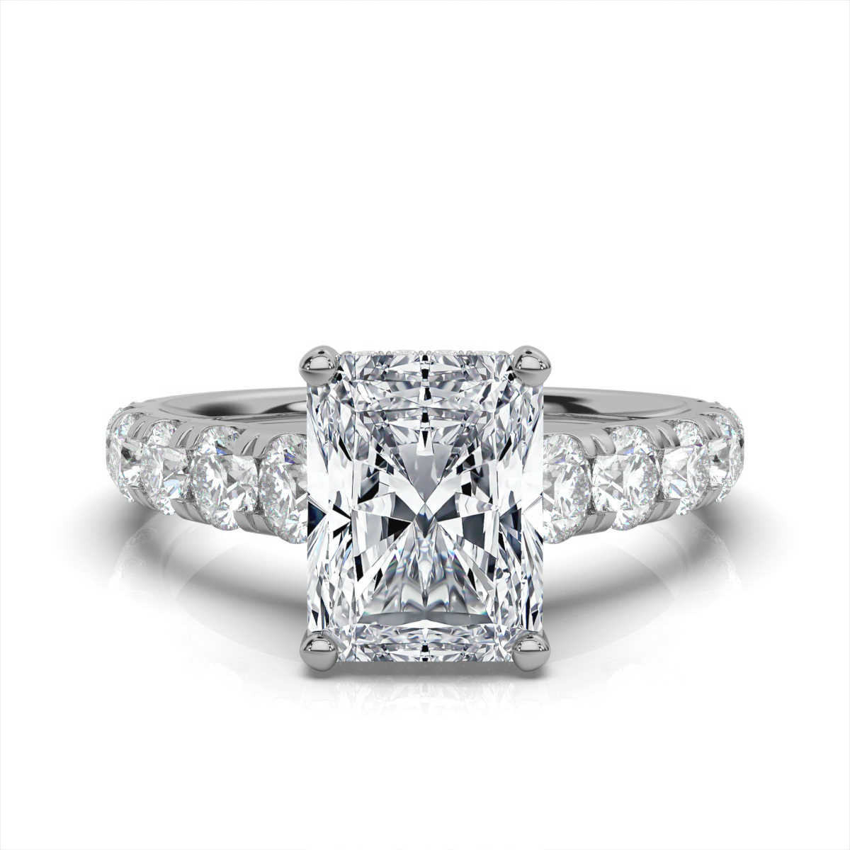 14K White Gold Samantha Hidden Halo Lab Grown Diamond Ring (1 1/2 ct. tw)