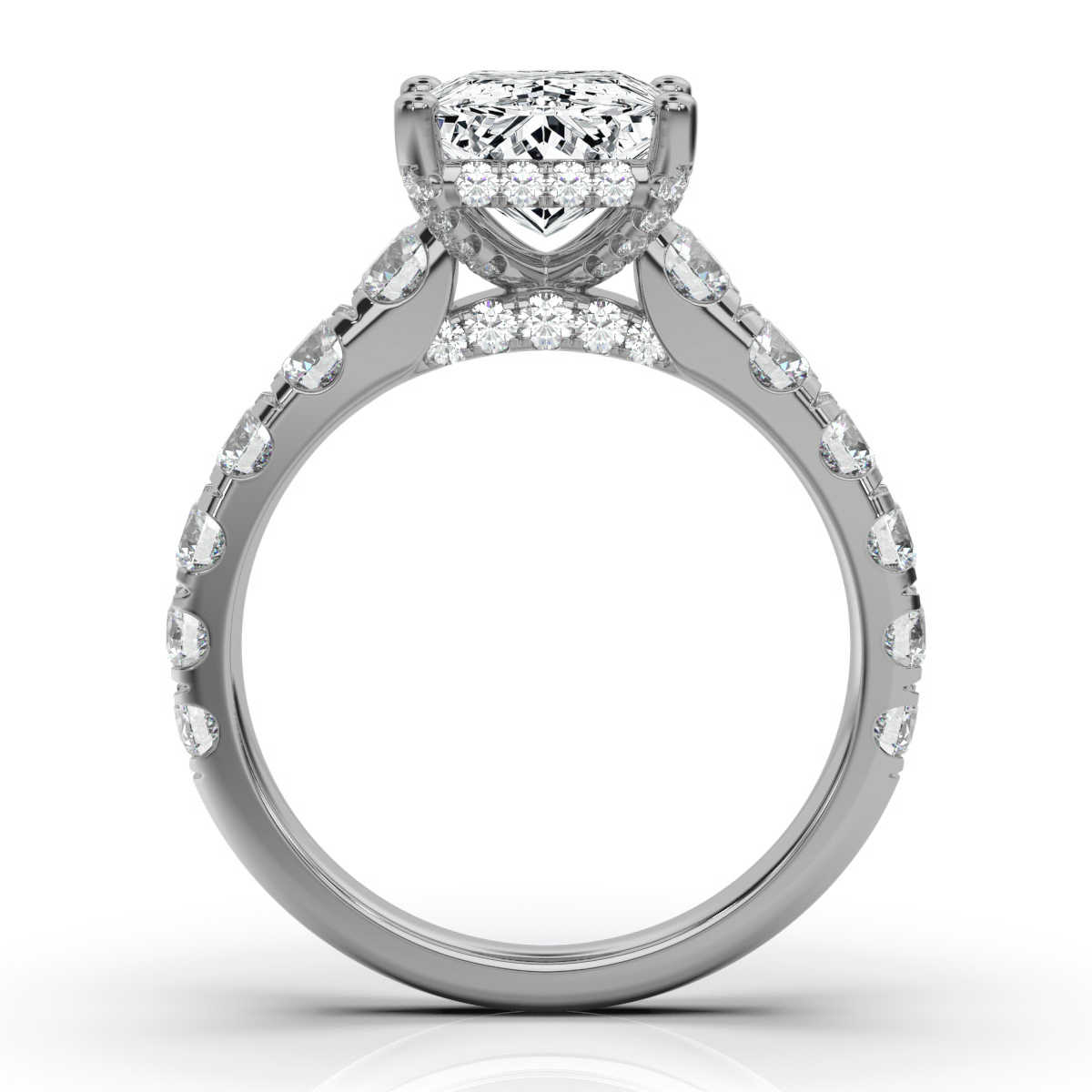 14K White Gold Samantha Hidden Halo Lab Grown Diamond Ring (1 1/2 ct. tw)
