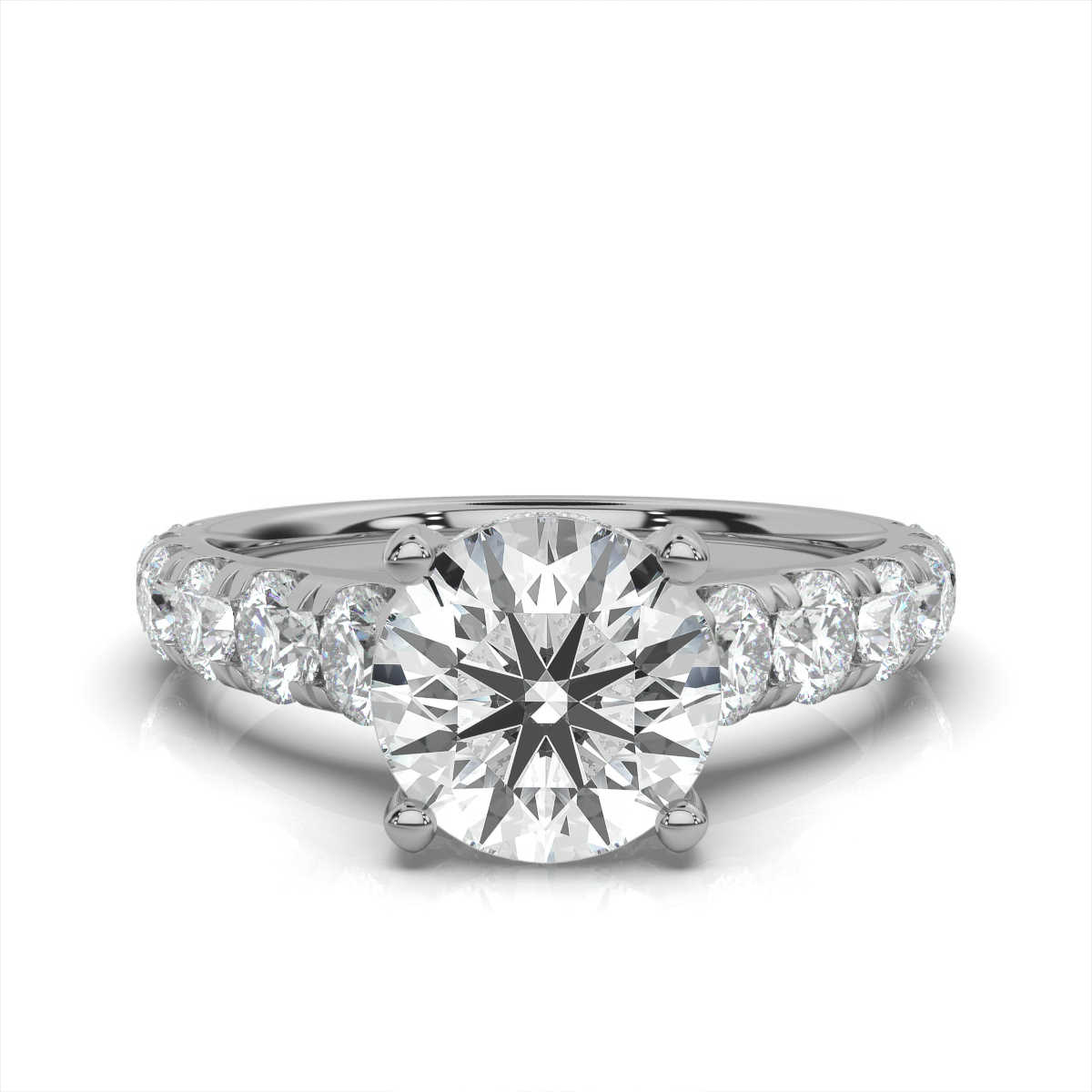 14K White Gold Samantha Hidden Halo Lab Grown Diamond Ring (1 1/2 ct. tw)