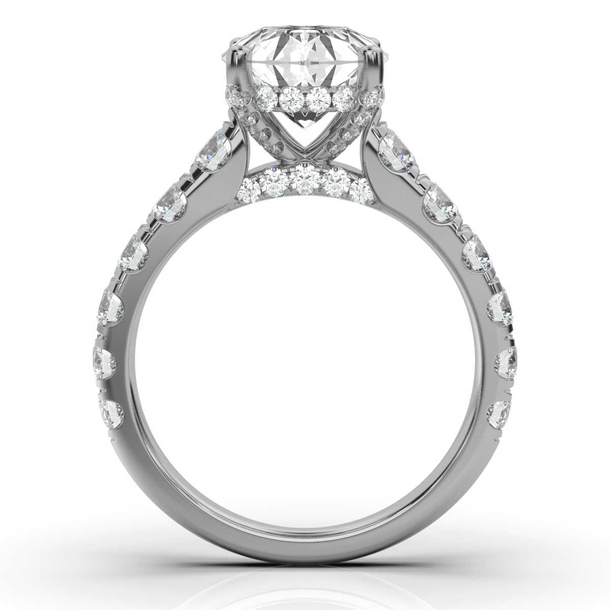 14K White Gold Samantha Hidden Halo Lab Grown Diamond Ring (1 1/2 ct. tw)