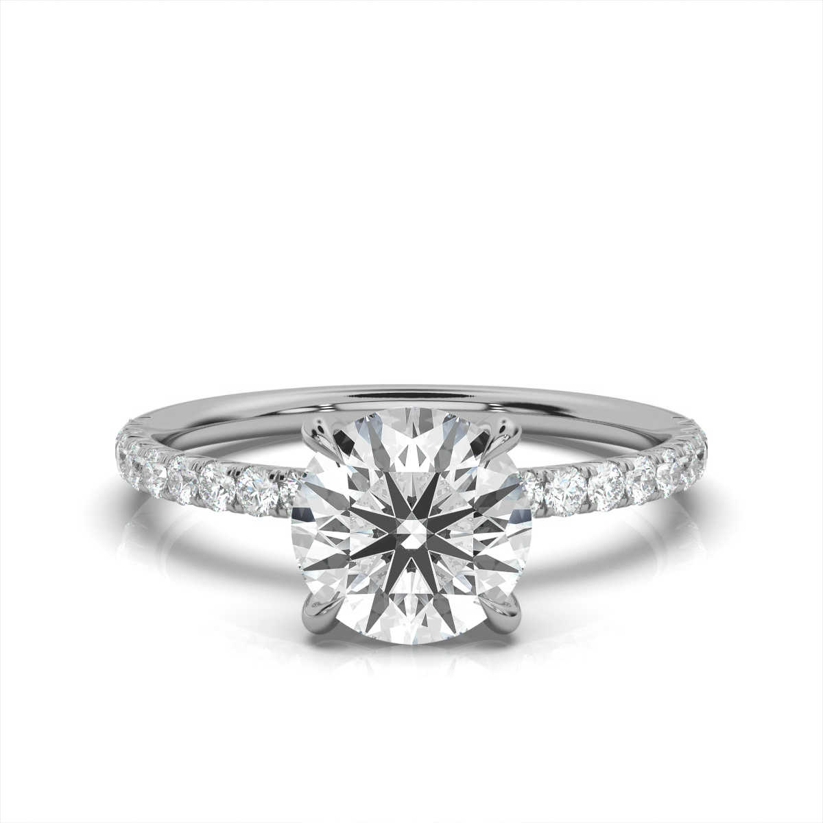 14K White Gold Tamlyn 1.8 MM Lab Grown Diamond Ring (1/3 ct. tw)