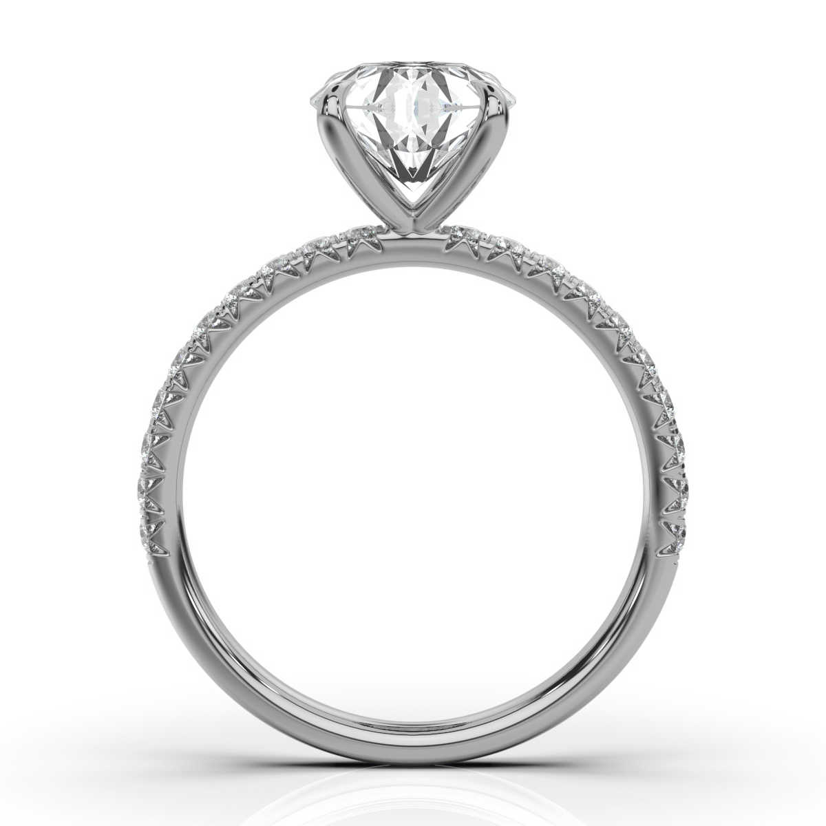 14K White Gold Tamlyn 1.8 MM Lab Grown Diamond Ring (1/3 ct. tw)