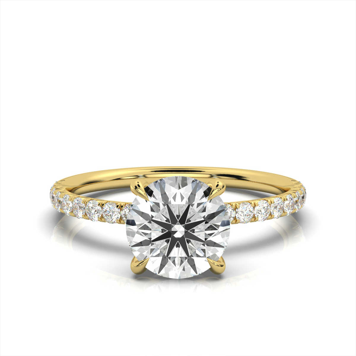18K Yellow Gold Tamlyn 1.8 MM Lab Grown Diamond Ring (1/3 ct. tw)
