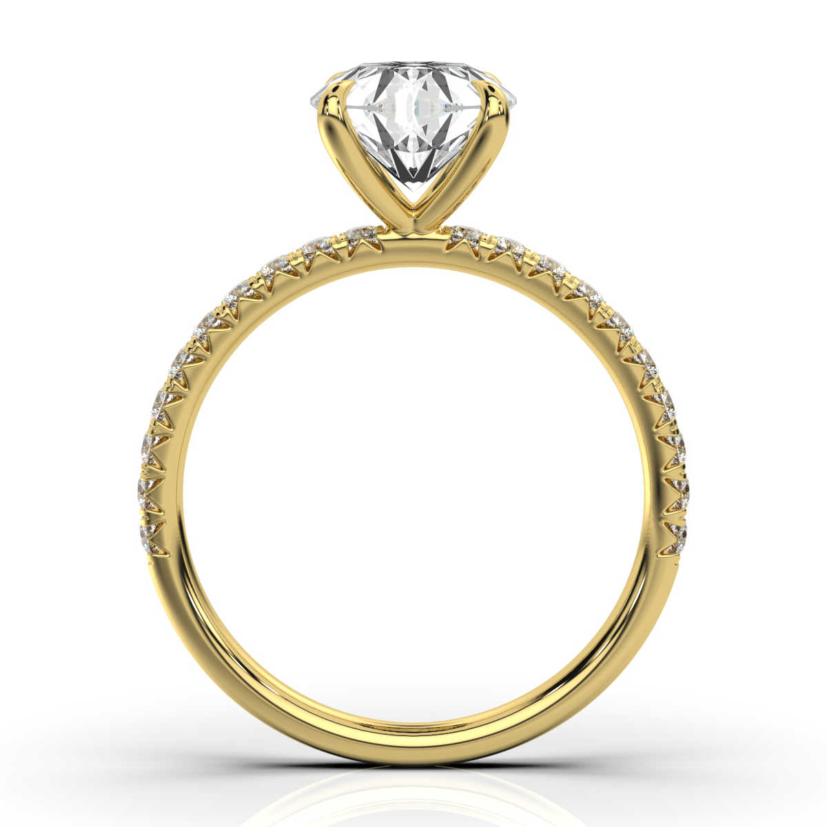 18K Yellow Gold Tamlyn 1.8 MM Lab Grown Diamond Ring (1/3 ct. tw)
