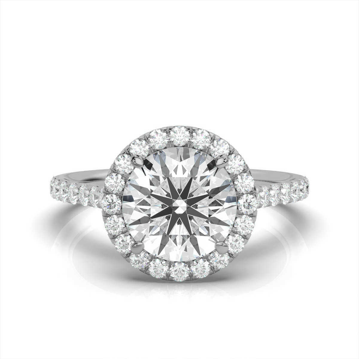14K White Gold Ema Hidden Accent Lab Grown Diamond Ring (3/4 ct. tw)