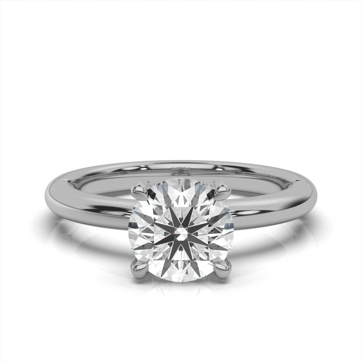 14K White Gold Lynnette Hidden Accent Lab Grown Diamond Ring (1/10 ct. tw)