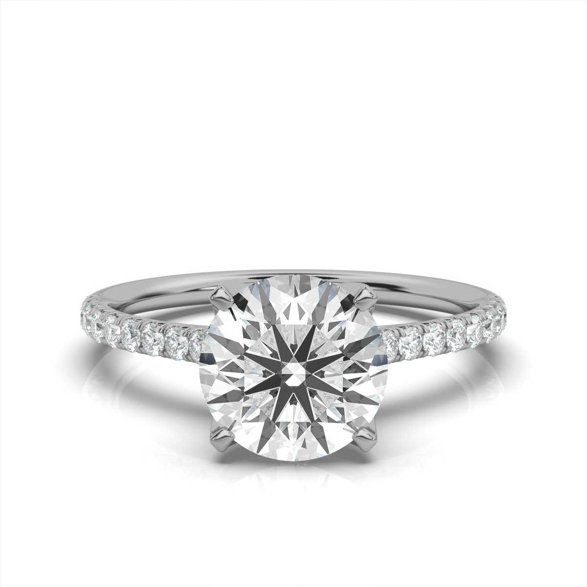 14K White Gold Bevy Hidden Accent Lab Grown Diamond Ring (1/3 ct. tw)