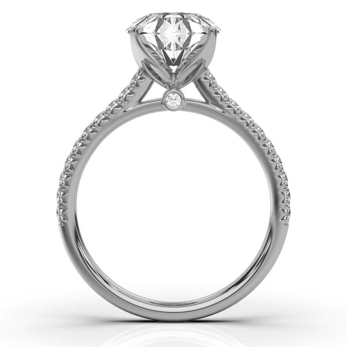 14K White Gold Bevy Hidden Accent Lab Grown Diamond Ring (1/3 ct. tw)