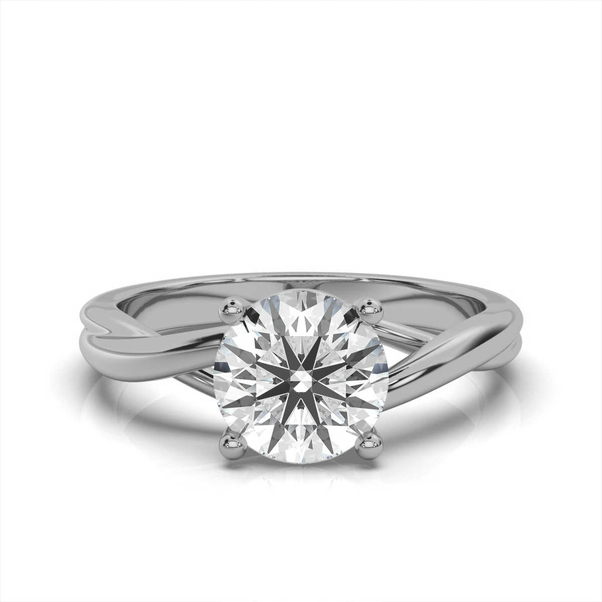 14K White Gold Evelynn Solitaire Ring 