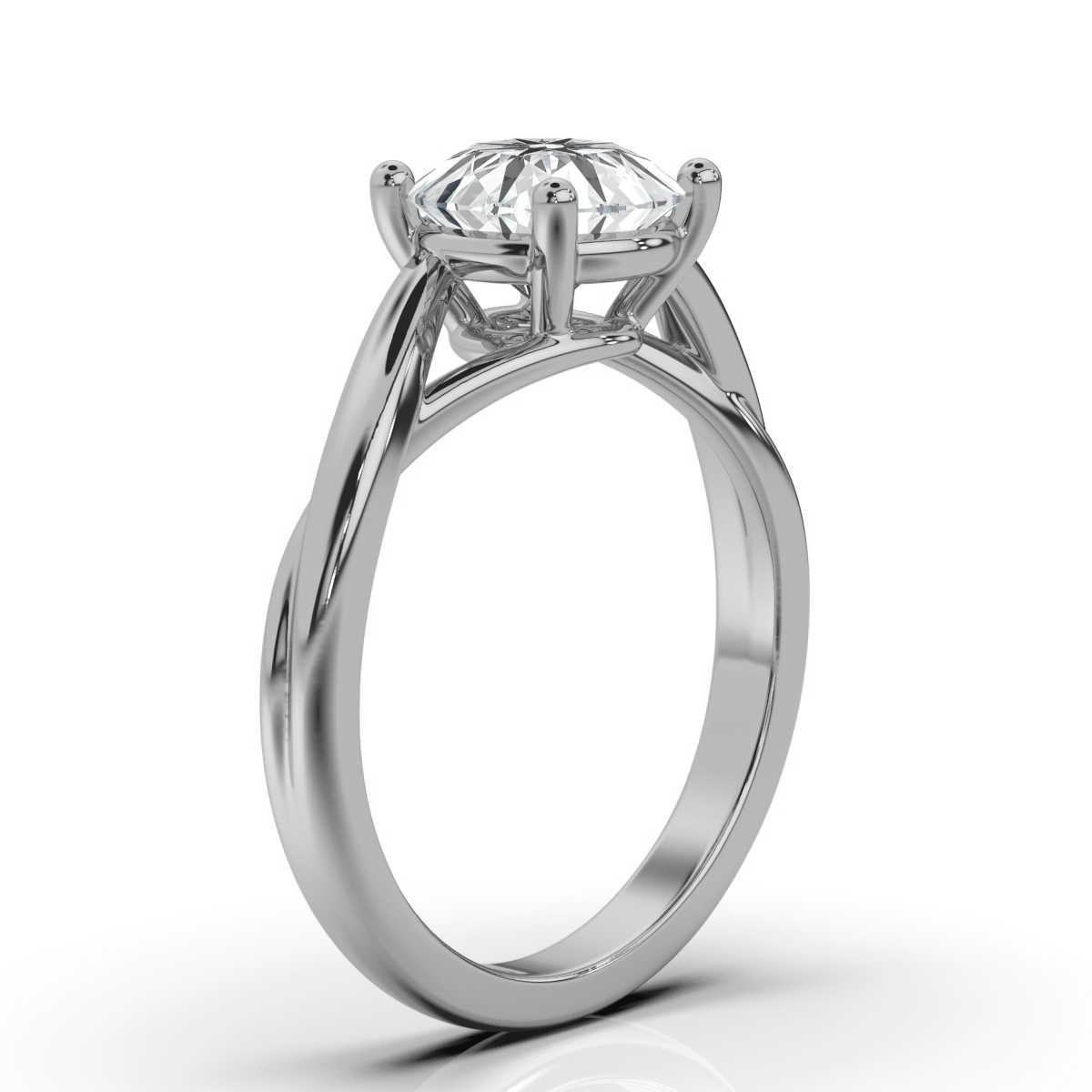 14K White Gold Evelynn Solitaire Ring 