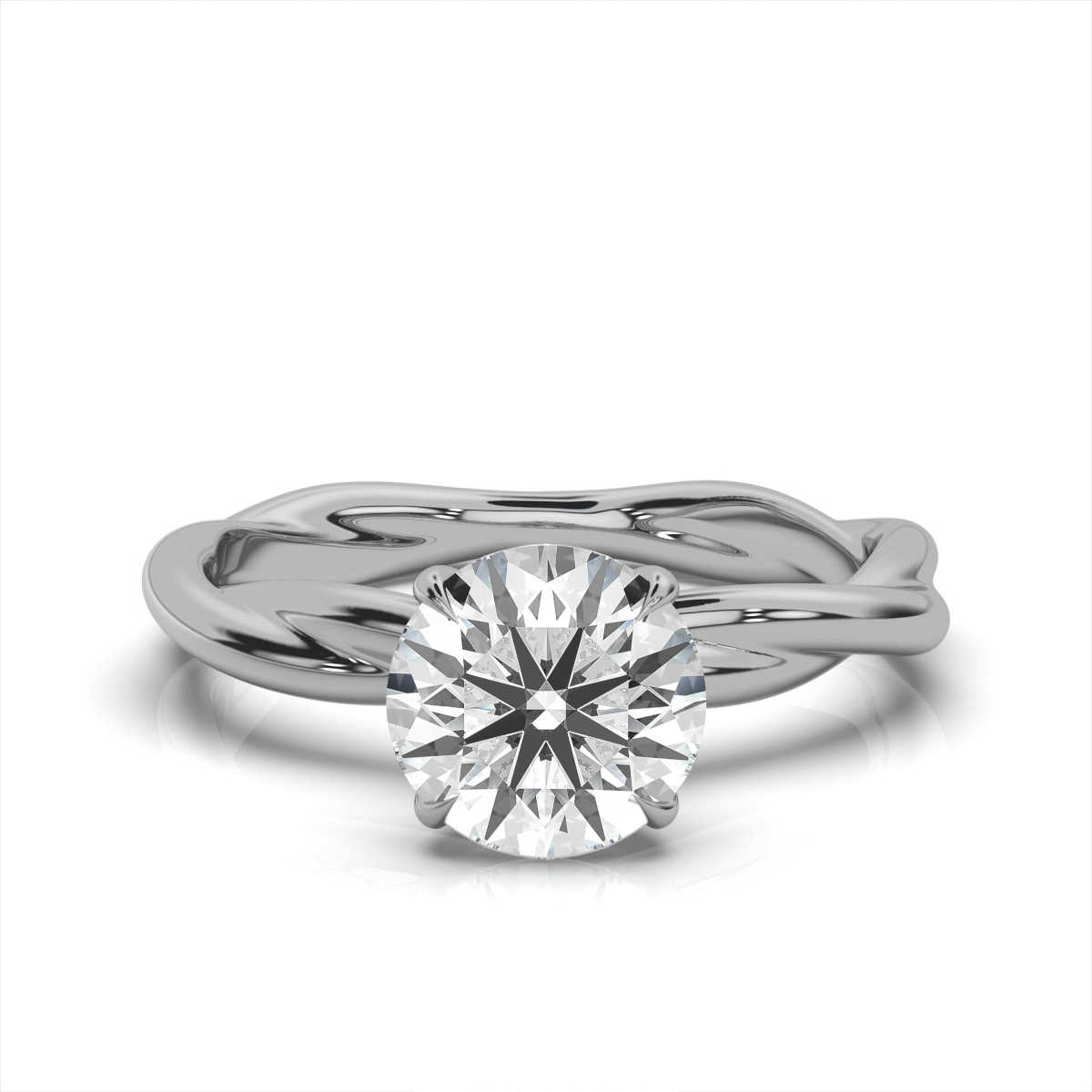 14K White Gold Pamela Solitaire Ring 